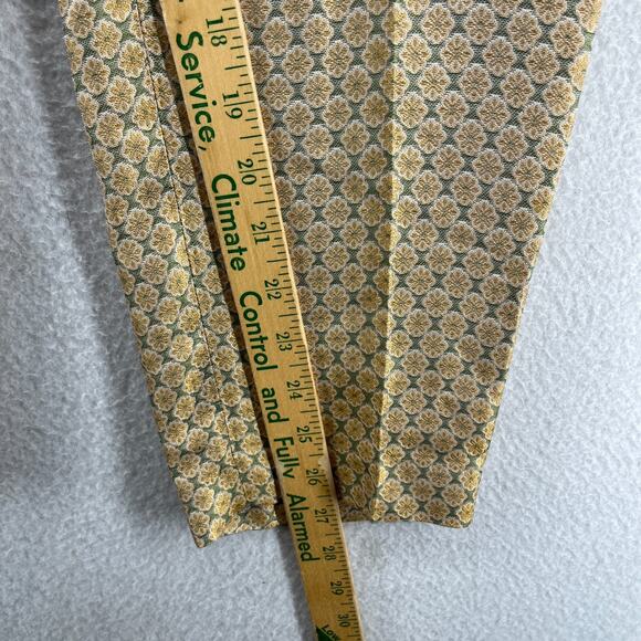 SEZANE Pants 38 Gustavo Floral Jacquard Tapered Ankle Trouser High Waist Beige - Picture 13 of 16